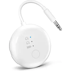 SoundJet R1 - 25Hr Airplane  Adapter for  AirPods (Pro/Max) with Qualcomm Chipset & aptX Adaptive,  Audio Transmitter for Flight Travel, Works with  & Other Headphones