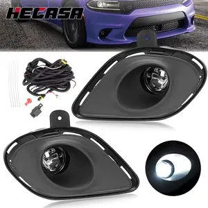 LED Bumper Fog Light Lamp w/ Bracket Wiring Kit For Dodge Charger SRT 2015-2023