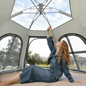 2-3 Person Pop Up Tent Waterproof 60 Second Easy Quick Setup 4 Season Dome Tent Reactive Outdoor Tent  Family Beach Tent，For Hiking Backpacking Traveling Glamping Beach Lightweight Portable Tent camping essentials camping accessories