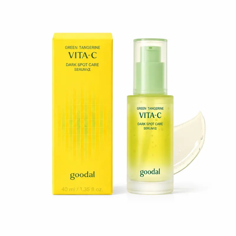 GOODAL Green Tangerine Vita C Dark Spot Care Serum Alpha-Sensitive Skin | Anti-Aging, Acne Scars, Hyperpigmentation, Dark Circles Treatment (40ml, 1.41 fl oz)