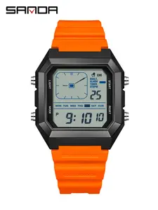 SANDA 6307 Fashion Digital Watches for Man Multifunction Luminous Chronograph Calendar Outdoor Sport Waterproof Electronic Watch,Men's Sportive digital Watch, Fashionable Waterproof Watch, Trendy Multifunctional Watch, with Box