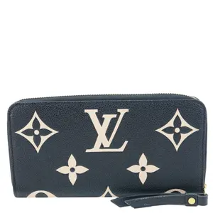 Pre-owned Louis Vuitton Leather Clutches & Wristlets Monogram Empreinte Zippy Wallet Bicolor