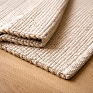4' x 6' Jute  Hand Woven Natura Farmhoue Area Rug for iving Room - Rutic  Bohemian Decor - (Natura)