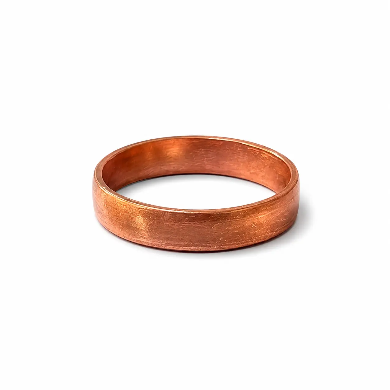 TINY RiTUALS Pure Copper Band Ring, Unisex Size Solid Band Copper Metal Ring for Casual Wear