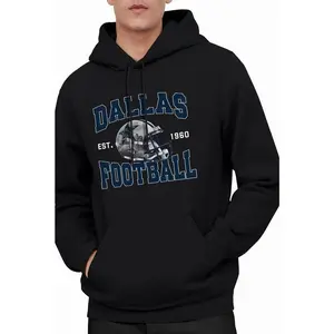 Mens Football Hoodie Classical Football Fans Sweatshirt Pullover Apparel