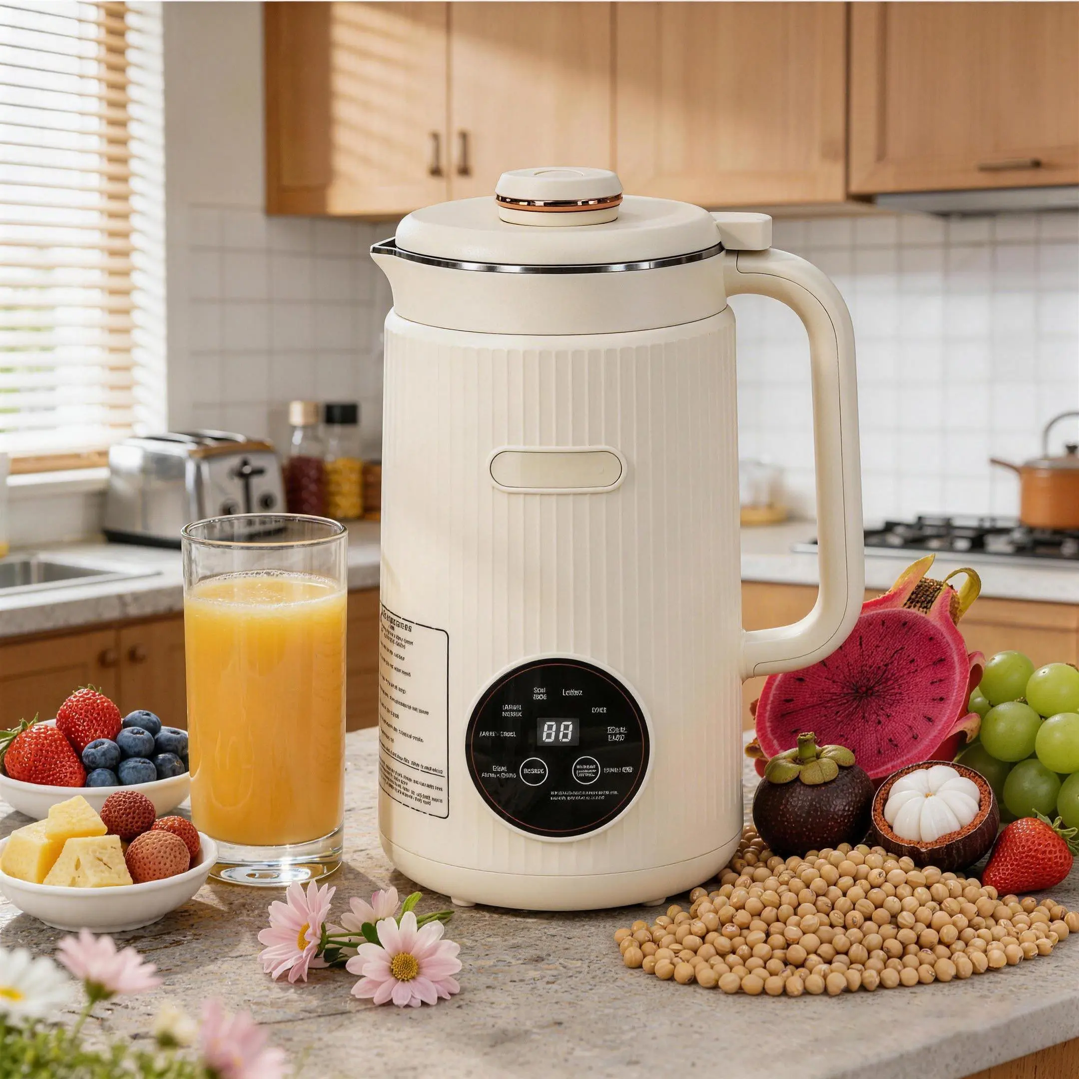 40oz Automatic Plant Based Milk Blender, Multi-Function Nut & Soy Milk Maker with Stainless Steel Lid, Supports Almond Oat Juice Making, 18H Delay Start, Keep Warm & Self-Cleaning Design