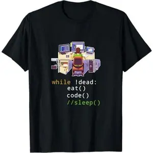 Computer Science Python Programmer Eat Code Sleep Humor T-Shirt