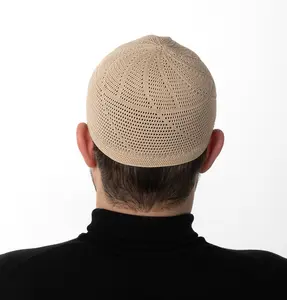 Men's Premium Islamic Dervish Knitted Kufi - Tuscan Beige