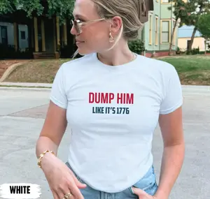 [ Sale Up To 40%] 4th of July Baby Tee, Dump Him Like Its 1776 Baby Tee, Progressive Liberal 4th of July, Anti Fourth of July Dump Trump Funny Feminist Crop