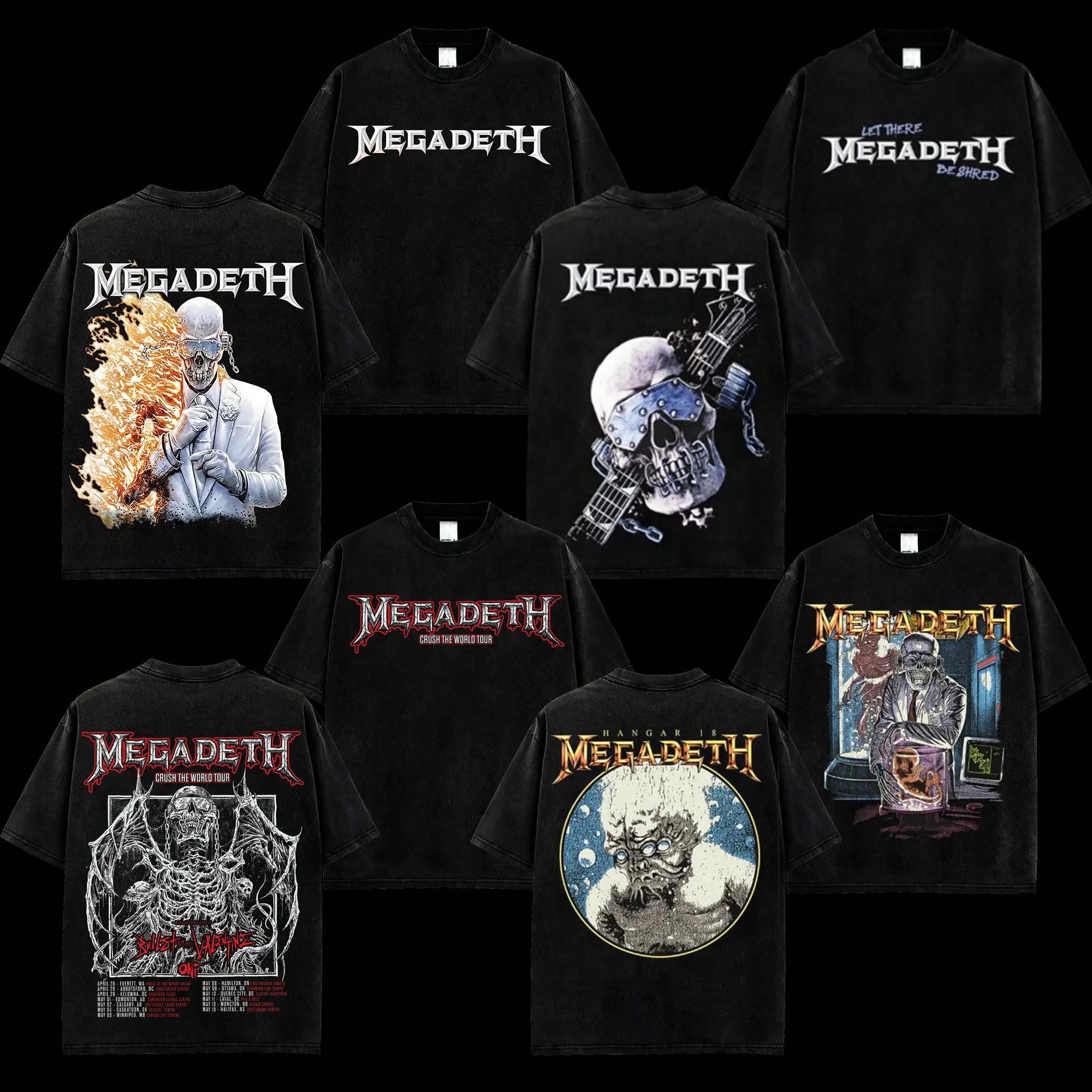 [MetalStyle] Collection Megadeth Let There Be Shred Retro Unisex 100% Heavyweight Cotton T-Shirt – KILLING ROAD World Tour Rock Thrash Metal Cotton Tee, Heavy Metal Rock Band Shirt, Oversized Vintage Tee, Heavy Metal Merch, Gift for Rock Fans