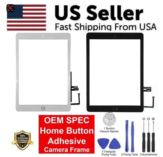 Touch Screen Digitizer Glass Replacement for IPad 6 9.7 6th Gen 2018 Tablet, Precision Installation Repair Kit with Tools, Accessories