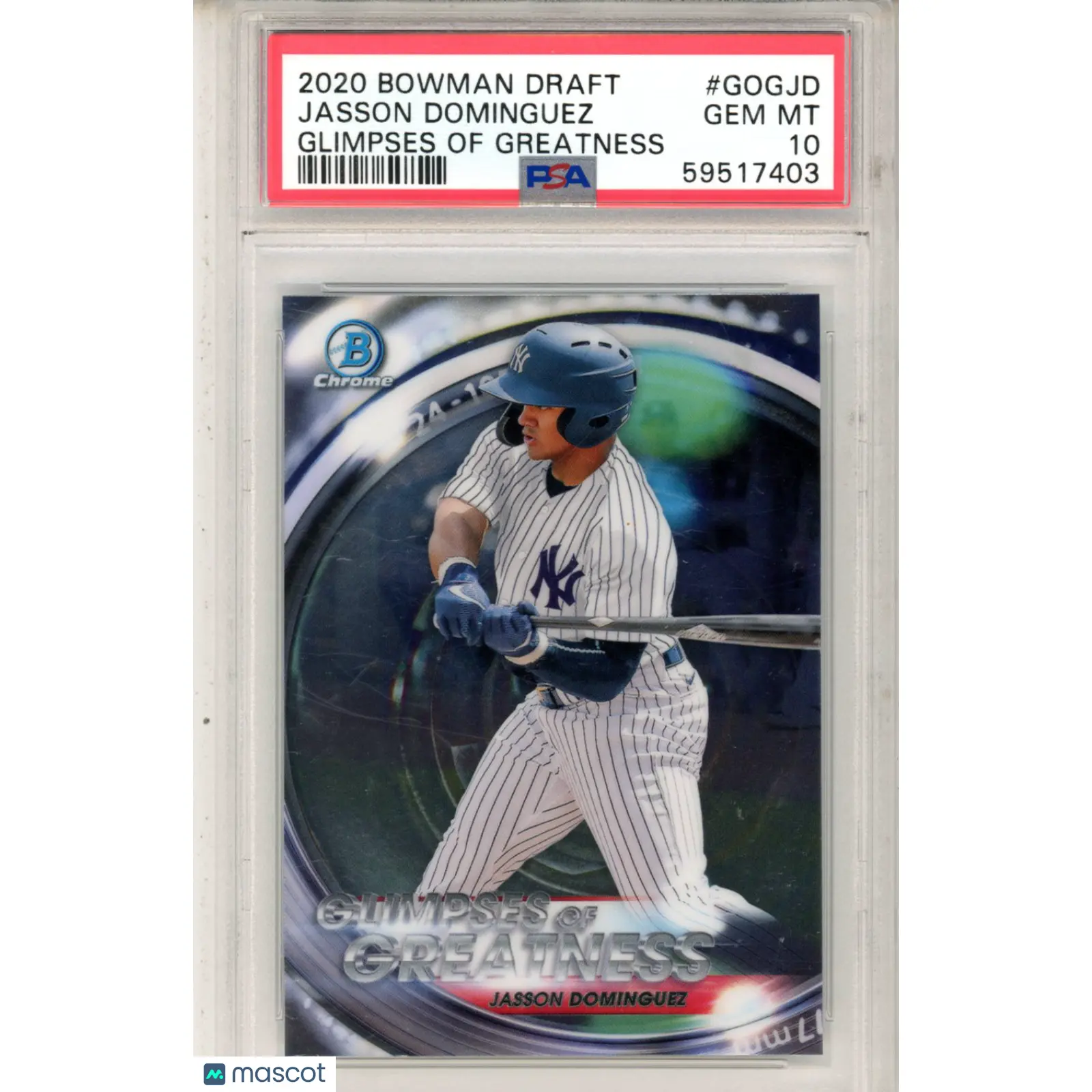 2020 Bowman Draft Glimpses Of Greatness Jasson Dominguez PSA 10 GEM  MINT NYY