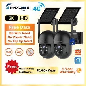 4G Solar CCTV2K 360 Wireless Security Camera,No WiFi Need,Tuya(Free 4G Data-No Top-Up)