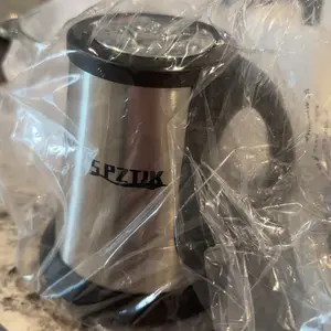 SPZTJK Electric Multi-Function Meat Grinder - Meat Shredder Machine, Blend Machine Mini Food Processors & Choppers with 2 Bowls (Stainless Steel, Glass), 2 Detachable Blades, BPA-Free, Dishwasher-Safe, Grinds Veggies, Single-Serve, for Home Kitchen Use, D