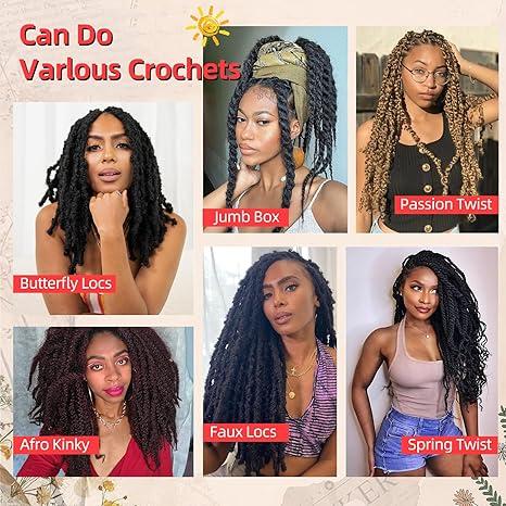 YXHAIR Hot Twist Braiding Hair 18 Inch Cuban Twist Hair 8 Packs COCO Twist Hair Afro Kinky Braids Crochet Hair Synthetic Braiding Hair Extensions for black women (18 Inch(Pack of 8),1B)