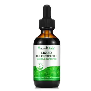 Acentiallabs Liquid Chlorophyll Drops Natural Peppermint Dietary Supplement Flavor Gluten Free Formula