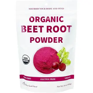 Organic Beet Root Powder Raw Non GMO 1 LB Natural Energy Boost Supports Circulation Detox and Heart Health Vegan Gluten Free Pure Beetroot Superfood Juice Blend for Post Workout Recovery Athletic Performance Nitric Oxide Booster