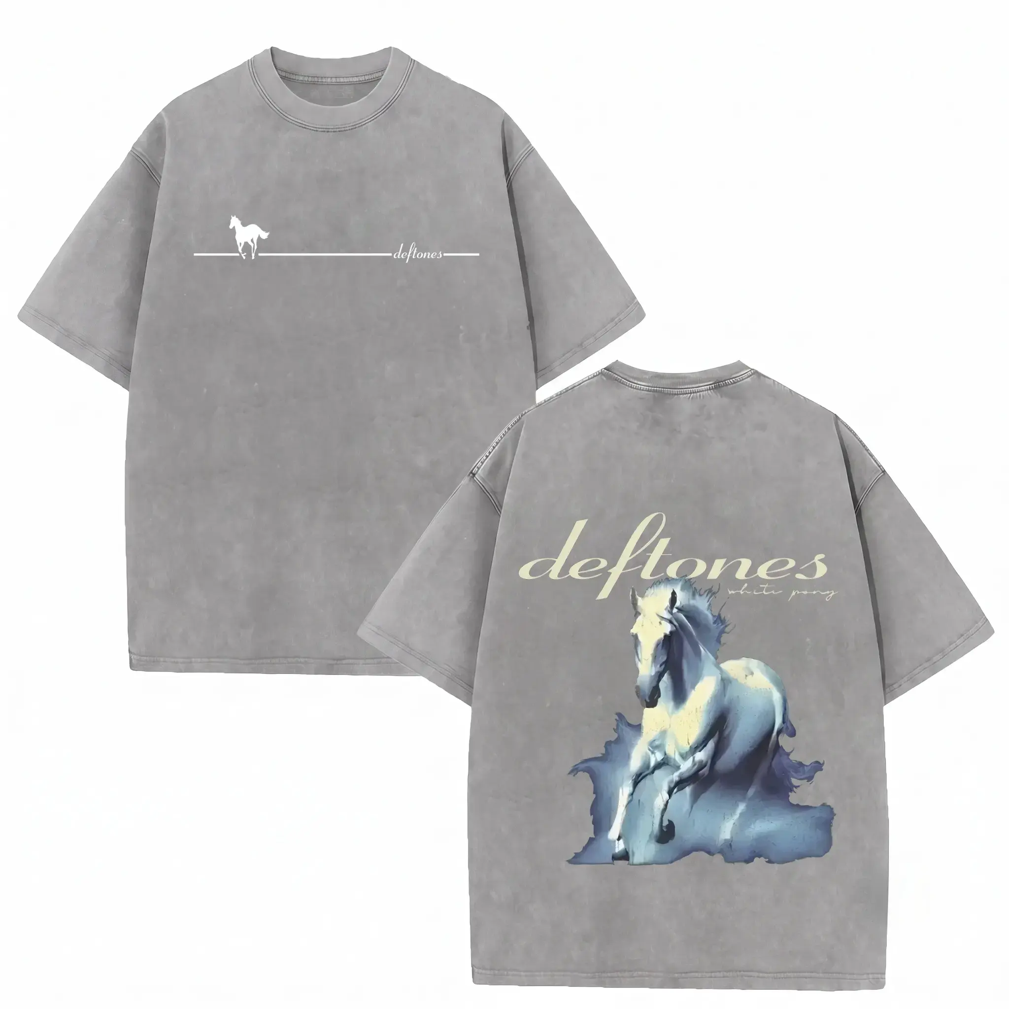 Deftones White Pony T-Shirt, Vintage Tour Washed Tee, Heavyweight Cotton Oversized Unisex Rock Band Shirt, 90s Grunge Gothic Punk Y2K Streetwear, Music Fan Merch