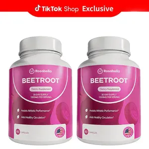 【BUY 1 GET 1 FREE】Rosabella Organic Beetroot Capsules (1300mg) for Blood Flow & Heart Health