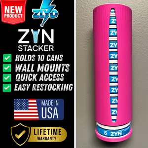 Zynergy Pouch/Snuff Easy access Zyn Raspberry Rumble Stacker! Keep your Zyn organized, Zyn storage, Wall Mount or Countertop Storage