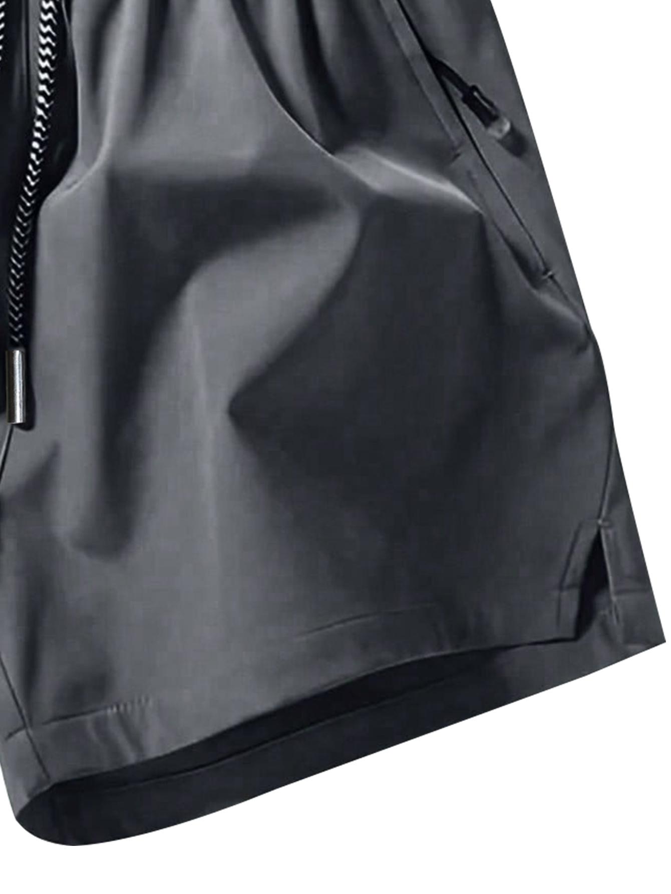 Pack of 2 men’s ice silk casual shorts—breathable, high-waisted athletic shorts that dry quickly for fitness. A summer essential suitable for vacations, running, sports, workouts, everyday wear, outdoor activities. Tropical Operator Pants men's Breathable