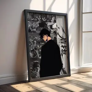 Solo Leveling Anime Poster Print Sung Jin Woo Manga Art Wall Decor Christmas Gift for Anime Fan Vintage Minimalist Brutalist Aesthetic