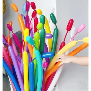 260 Long Balloons Fireworks balloons Rainbow colours Balloons for variety colors meteor showers clown latex twisted balloons birthday wedding carnival party decorations 50pcs