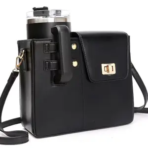 Outdoor Portable Universal Large Insulated Cup Sleeve Tumbler, Water Bottle Storage Bag, Single Shoulder Crossbody Water Bottle Pouch