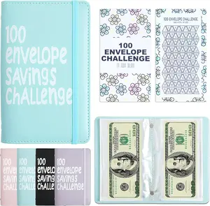 100 Days Money Saving Challenge Coin Envelope Budgetstorage Book, Money Saving Binder, Easy and Fun Way to Save $10,000 or $5,050, Saving Challenge Book with Family, Friends, Bestie