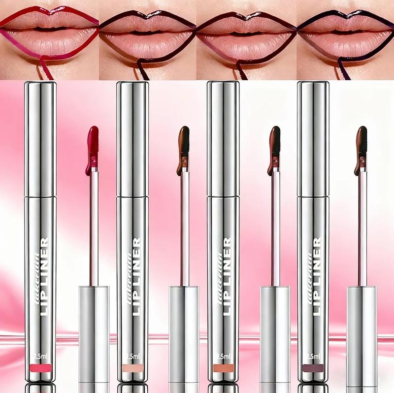 Shop Clearance Valentine's Day Gifts 4Pcs Peel Off Lip Liner Stain Set Waterproof Nude Matte Lip Tint Non Fading 24H Color Hold for All Skin Types Eyeliner