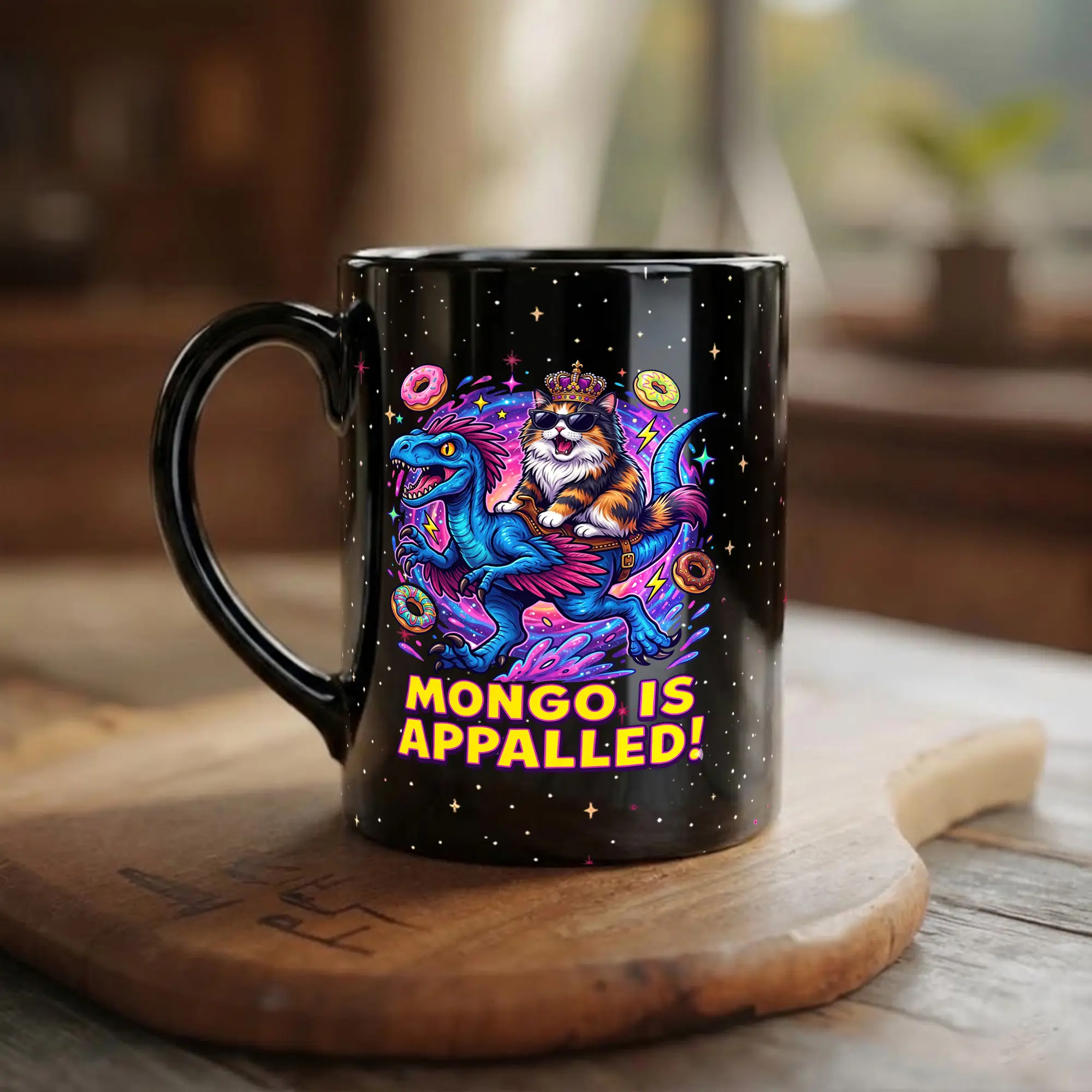 Mongo Is Appalled Mug, Dungeon Crawler Carl Gift, Funny Cat Dinosaur Coffee Mug, Fantasy Book Lover Cup, Ceramic Mug 11oz 15oz