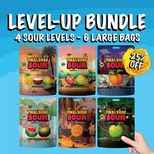 Final Boss Sour - Level-Up Bundle Variety Pack (6-Pack) | Real Dried Fruit | Fruit Snack