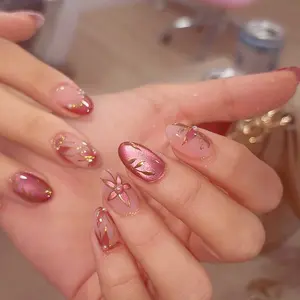Vintage Style Removable Nail Art Stickers, Flower Nails, Floral Design, Trim, 30 Pieces Per Pack, Stick On Nails