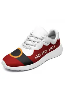 Unisex Merry Christmas Print Lace-Up Running Shoes, Casual Breathable Comfortable Sports Sneakers, Lightweight Running Shoes for Men & Women, Running Training Shoes