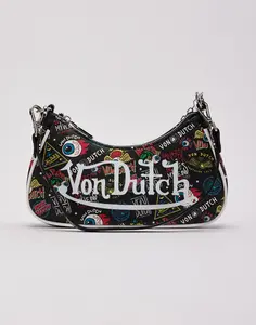 Womens Von Dutch Multi-Logo Shoulder Bag