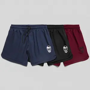 Premium 4-Way Stretch Training Shorts Bundle - Black/Navy/Burgundy for Summer Sports Shorts