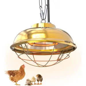 Chicken Coop Heater Inside Coop Heat Lamp,300 Watt Two-Stage Temperature Brooder Heater For Chicks, Duck,Poultry