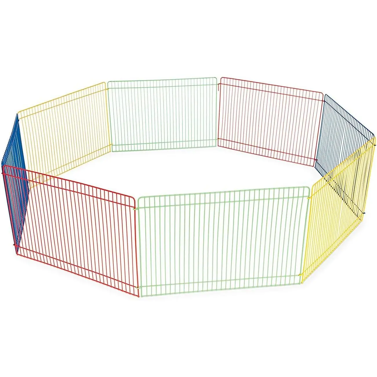 Multi-Color Small Pet Playpen - Easy-to-Assemble Indoor & Outdoor Enclosure for Rabbits, Guinea Pigs, Hamsters, Tortoises