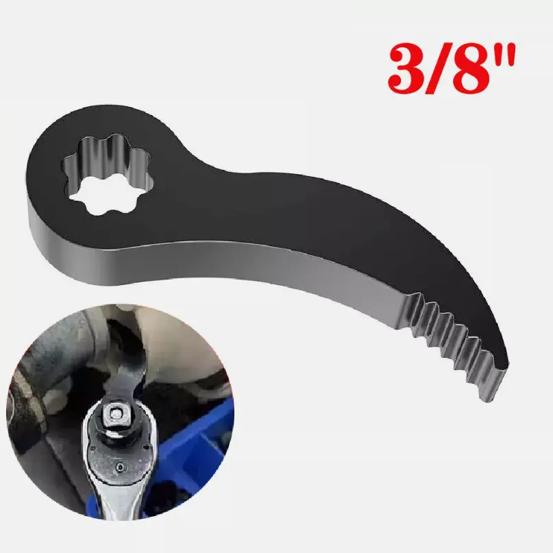 Metal Crowbar Adapter Head Tool with Adjustable Design - 3/8" Openend Wrench Pry Bar for 3/8" Ratchet, Ideal for DIY Projects, Ratchet Work, Repairs