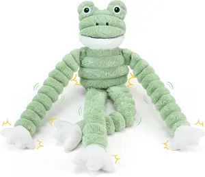 Prime Pets Squeaky Dog Toys for Large Dogs, 27” Plush Frog Dog Toy with Crinkle Paper for Small Medium Large Dogs, Stuffed Puppy Chew Toys to Keep Them Busy