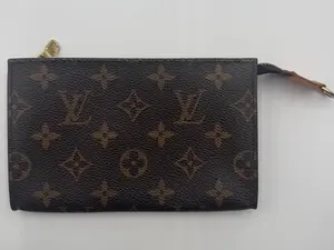 Pre-owned Louis Vuitton Canvas Small Leather Goods Monogram Bucket PM Cosmetic Pouch
