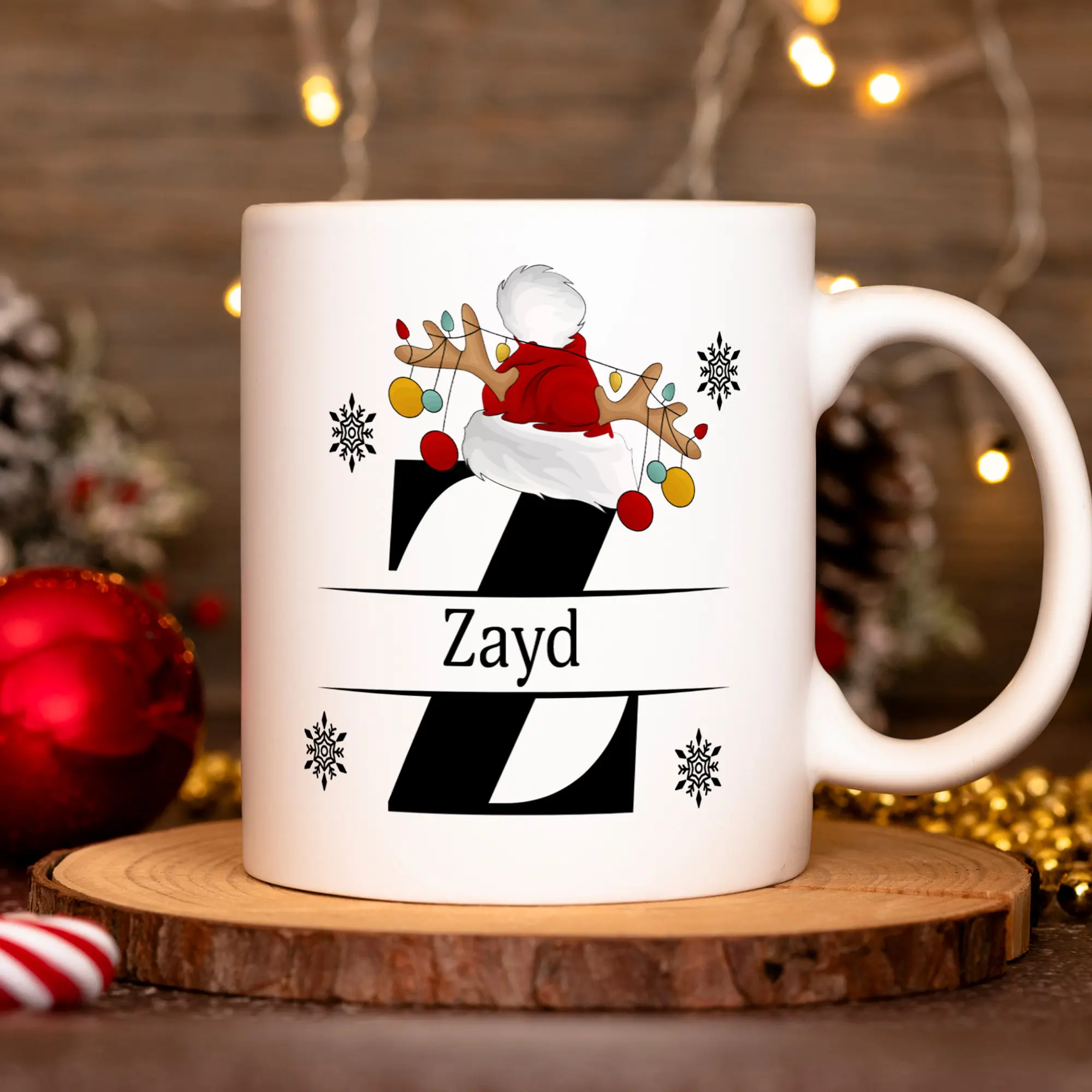 Custom Name Letter Mug, Christmas Letter Mug, Letter Mug, Custom Gift for Friends or Family, Christmas Mug, Custom Initial Mug, Winter Coffee Mug, Merry Christmas Mug, Christmas Mug Gift, Xmas Gift