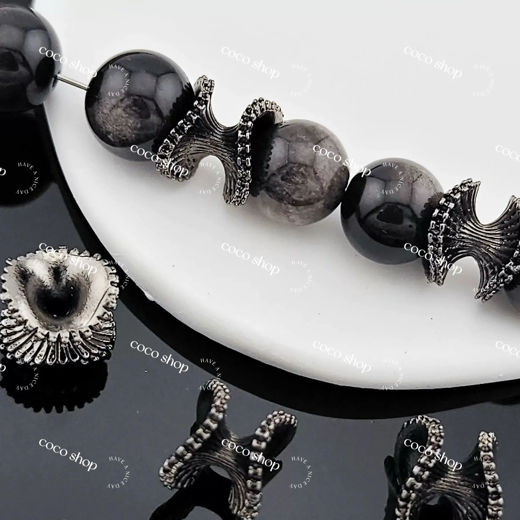 Sliver Wave Ruffled Spacer