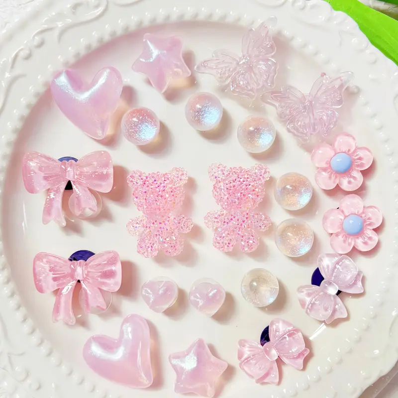 22 Piece Decorative Shoe Accessories Set, Bear Flower Heart Star Bowknot, Fits Women's Shoes Sandals Slippers Garden Shoes, DIY Decoration, Cute Shoe Decorations, Bling Cute Shoe Charms, Shoe Embellishment Set