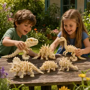Skeleton Dinosaur Statue, Home Decor Figurine for Home Supplies Display