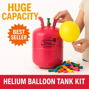 GreatWhip Helium Balloon Tank Cylinder 13L Holds Up To 50 Latex Balloons For Home Birthday Party Decorations