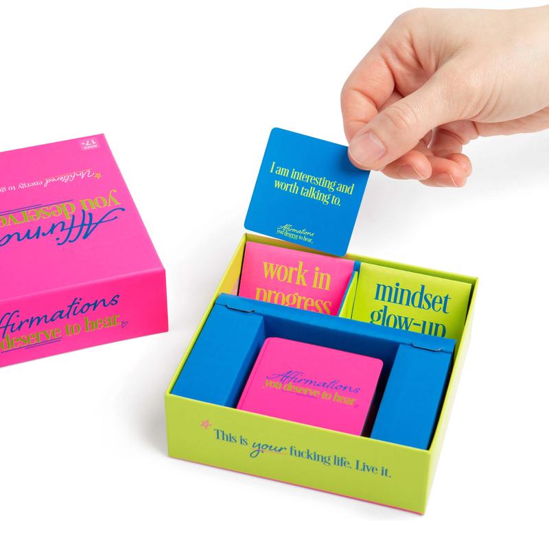 Affirmations You Deserve to Hear by Relatable – 100 Bold Daily Affirmation Cards for Women, Valentine’s Day Gifts for Friends,  Inspirational Self Care & Galentine’s Gift