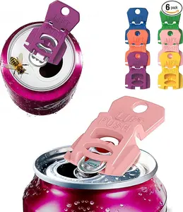 Upgraded Complete Cover Easy Can Opener 6-Pack Beverage Barricade 2.0 Colorful Drink Protector Cap for Soda Beer Cola Protects from Bugs Dust at Parties Barbecues Beaches 2 in 1 Oil Dispenser Kitchen Utensils