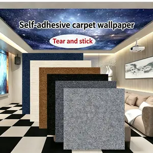 Modern Thick Office Carpet Wallpaper, Anti-Slip Noise Reduction, Stain Resistant Wearable, Customizable Floor Mat for Meeting Room Home Theater Bedroom Office Wall Sticker
