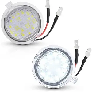 LED Side Mirror Puddle Lights 2-Pack for Ford F-150 Explorer Expedition Edge Flex Taurus 6000K Super Bright White IP67 Waterproof Plug and Play